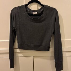 Cropped gray sweater